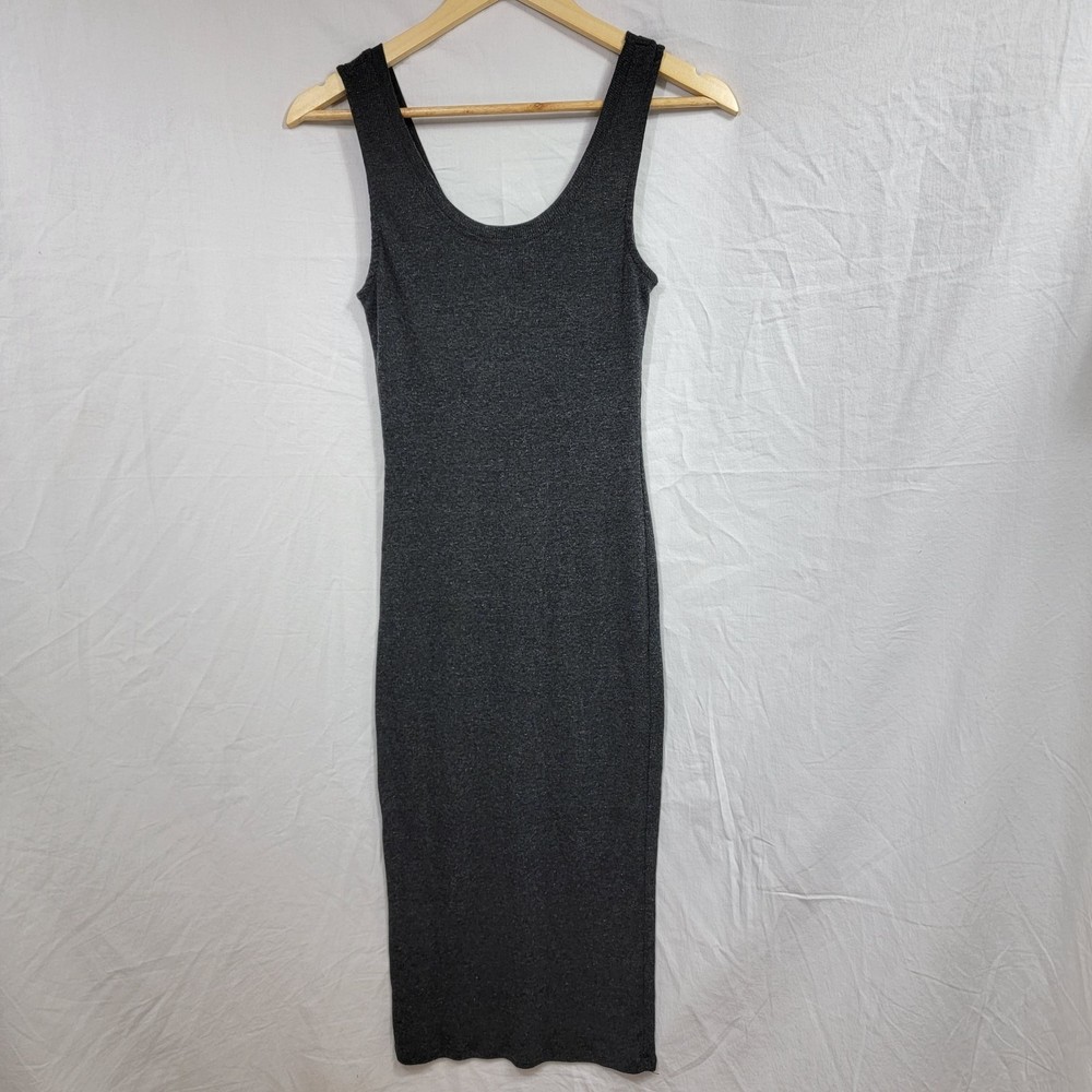 Papaya Ribbed Grey Tank Dress Medium